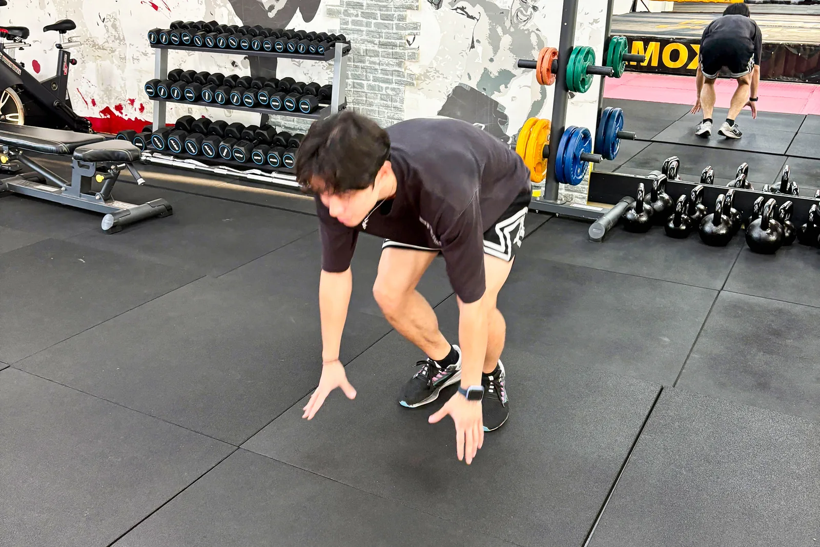 Burpee Broad Jumps training at UFC Gym Kani