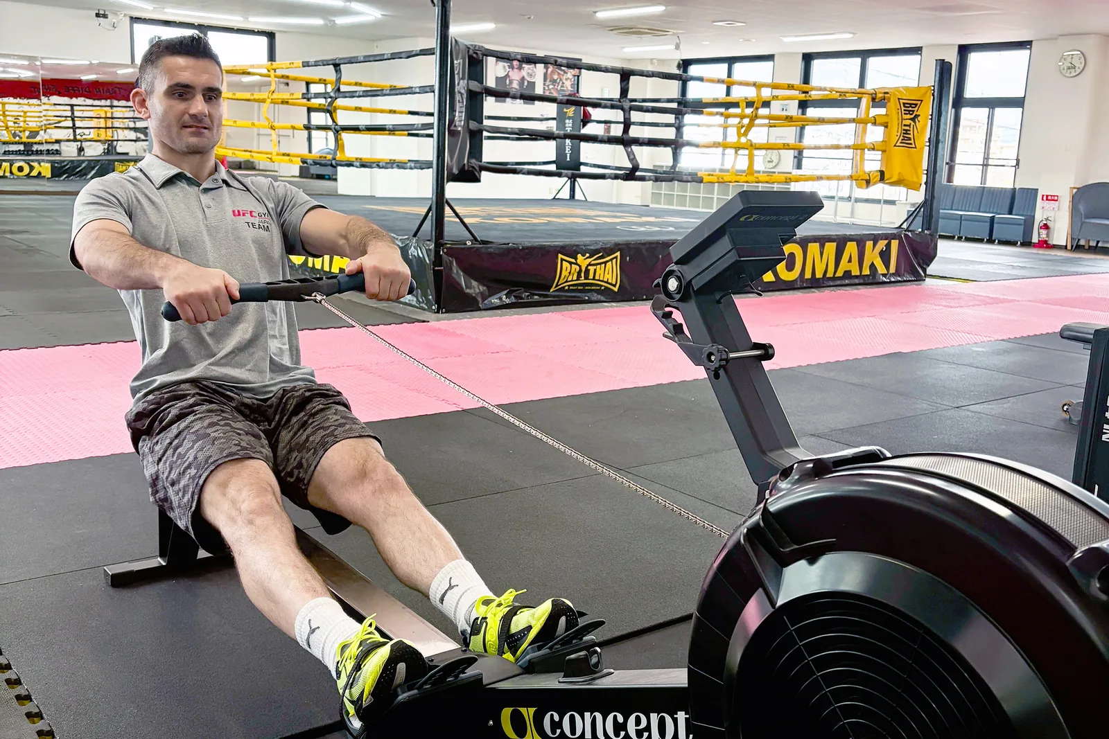 Rowing training at UFC Gym Kani