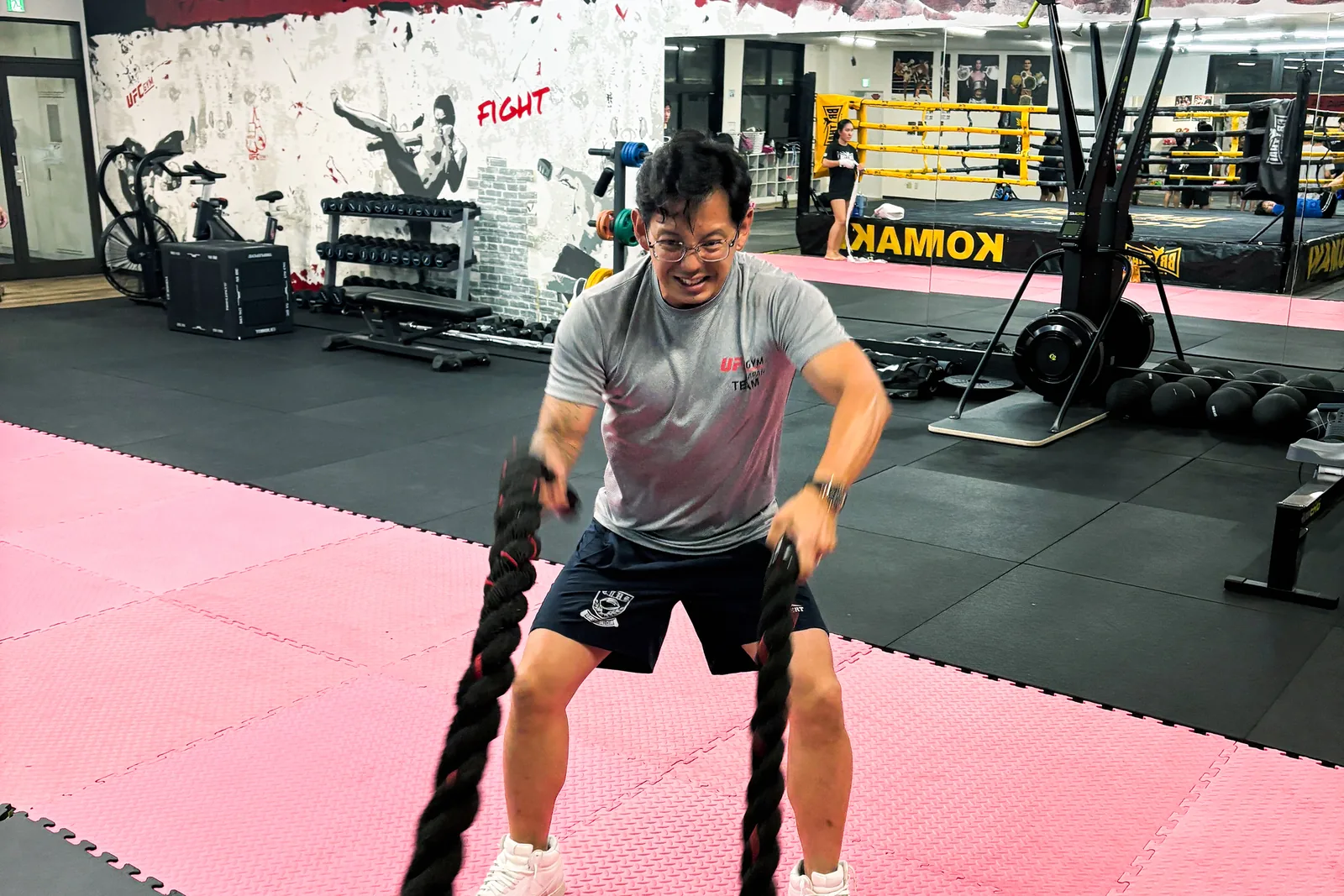 Sled Pull training at UFC Gym Kani