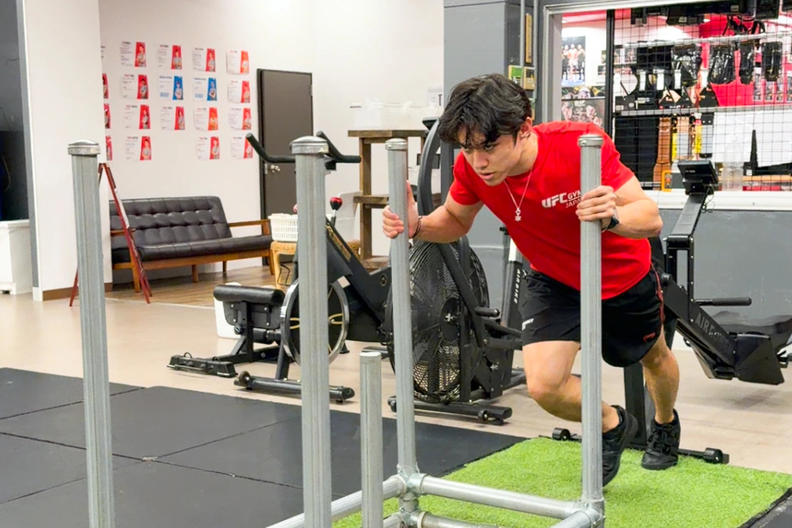 Sled Push training at UFC Gym Kani